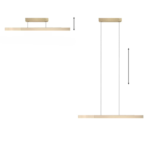 Neuhaus PURE hanglamp e-Lift - 3 lichts - 200  x 240   cm - mat goud - vtwonen shop