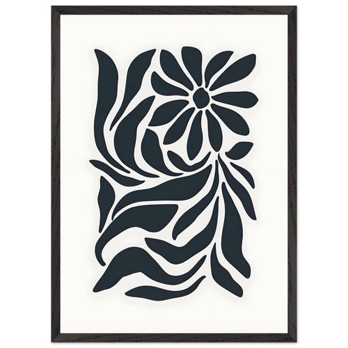 Artfulprints Poster met Lijst Matisse – Inner bloom   - 50x70 cm - Zwart / Wit