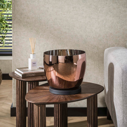 Giga Meubel Vloerlamp Up L - Koper Glas - 1-Lichts - 29x29x27cm