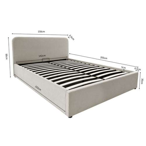 Calicosy - LIVY Opbergbed - Beige - 150x205x88 cm