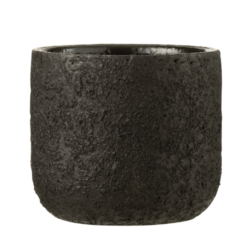 J-Line bloempot Ruw - keramiek - zwart - small - Ø 15 cm - vtwonen shop