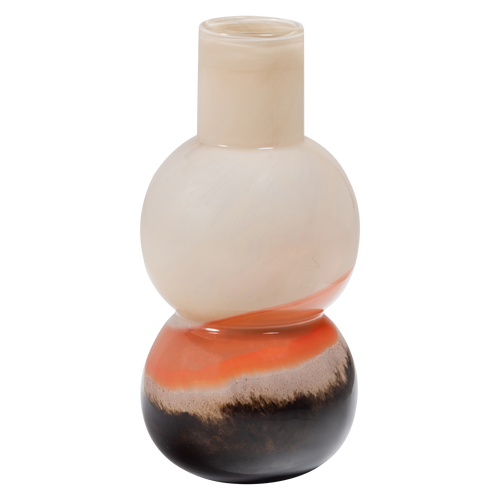 WOOOD vaas Marjon - Handgevormd -  Glas - Bruin - 30x14x14 - vtwonen shop