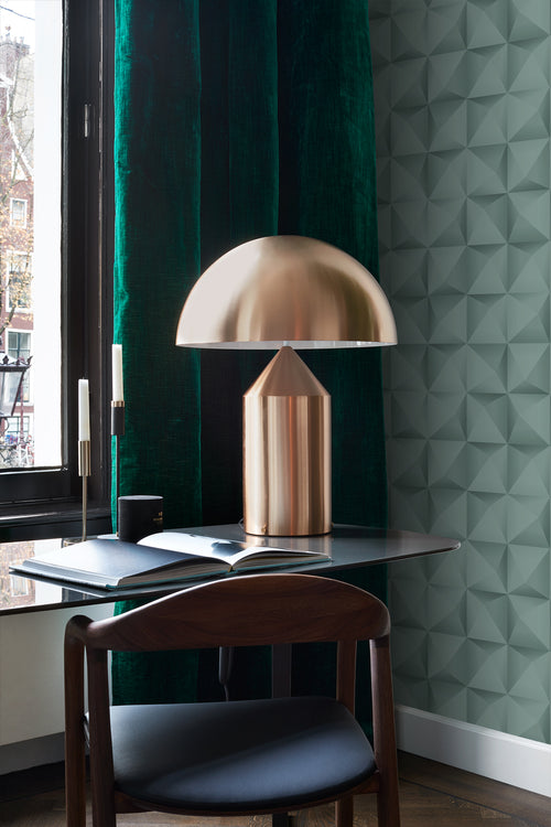 Origin Wallcoverings behang 3D-motief petrolblauw - 50 x 900 cm - 347961 - vtwonen shop