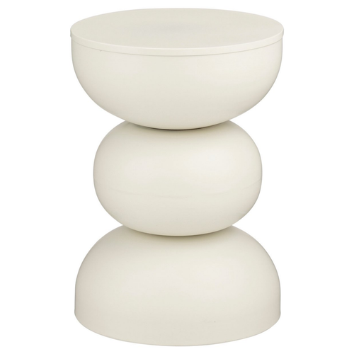 Mica Decorations Luna Bijzettafel - Bijzettafel Rond H46 x Ø32 cm - IJzeren Tafeltje voor Slaapkamer of Woonkamer - Nachtkastje of Plantentafeltje -