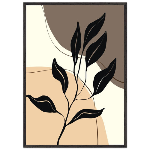 Artfulprints Poster met Lijst Boho – Graphic nature   - 70x100 cm - Meerkleurig