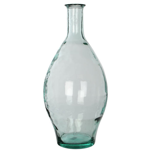 Mica Decorations Kyara Fles Vaas - H60 x Ø28 cm - Gerecycled Glas - Transparant