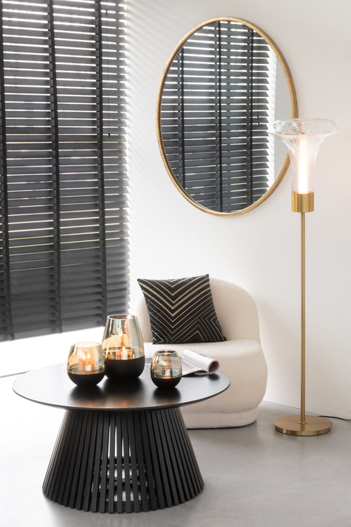 J-Line vloerlamp - metaal - goud/transparant - LED lichtjes - vtwonen shop