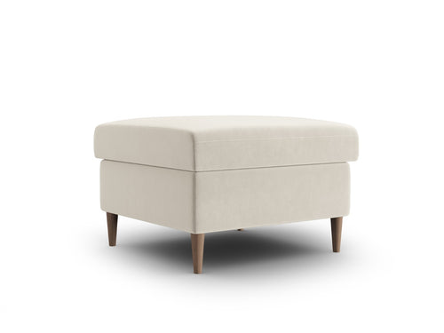 Cosmopolitan Design Poef Kyoto flueel lichtbeige - 70x70x45cm