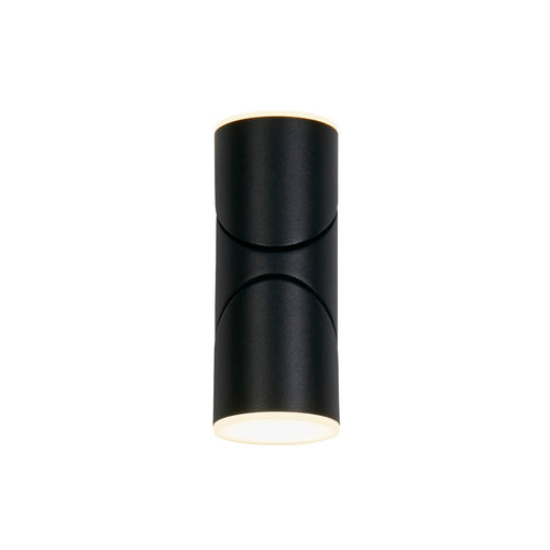 Searchlight Soho LED Buiten Up Down Wandlamp, Zwart