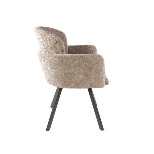 Giga Meubel Eetkamerstoel Embrace - Zand - Draaibaar - Set van 2 - vtwonen shop