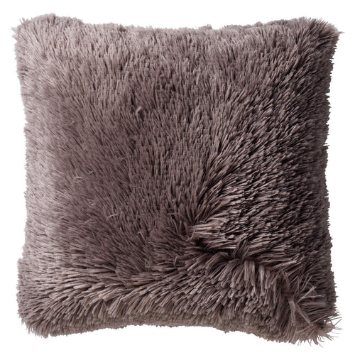 FLUFFY - Kussenhoes 45x45 cm - superzacht - effen kleur - Driftwood - taupe