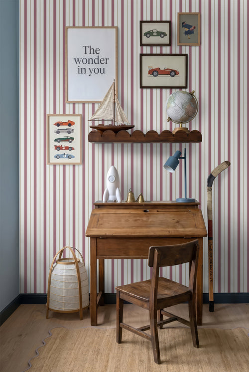 Sanders & Sanders behang strepen rood en beige - 53 cm x 10.05 m - 640703