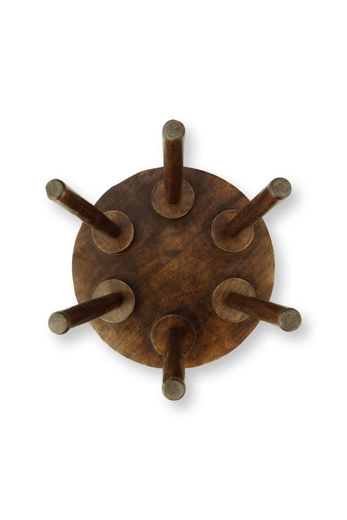 vtwonen - Bijzettafel - Hout - Donkerbruin - 45x40 cm