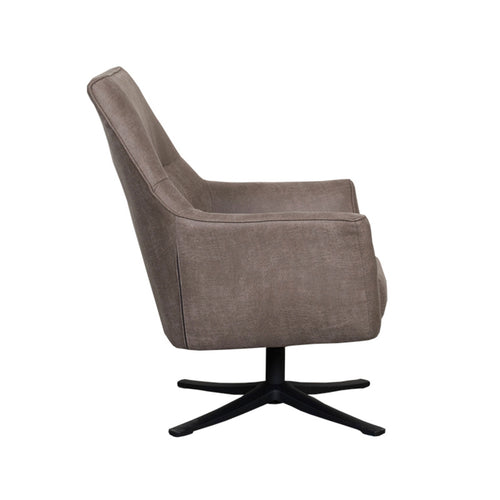 LABEL51 Fauteuil Tod - Taupe Stof - Draaibaar - vtwonen shop