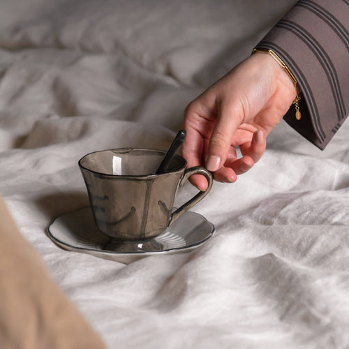 The Table Attic Kop en Schotel 140 ml Liquorice - vtwonen shop