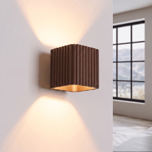 Sollux Lighting Wandlamp RIFF bruin G9 - 10x12x10cm