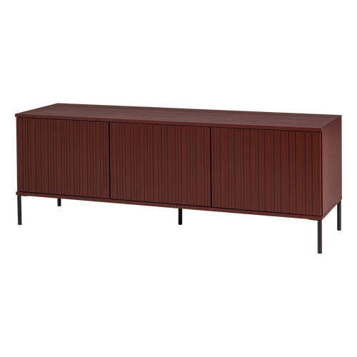 WOOOD tv meubel 150 cm New Gravure - Grenen - Bordeauxrood