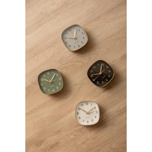 Karlsson wekker Travel Square - groen - 8.5x8.5x8.5cm - Vaderdag - Vaderdagcadeau - Vaderdag cadeautje voor hem