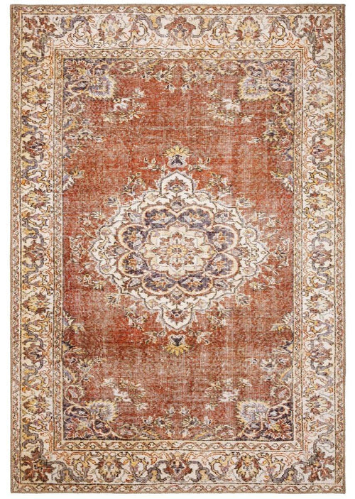 Vintage vloerkleed Zehra Oranje Interieur05