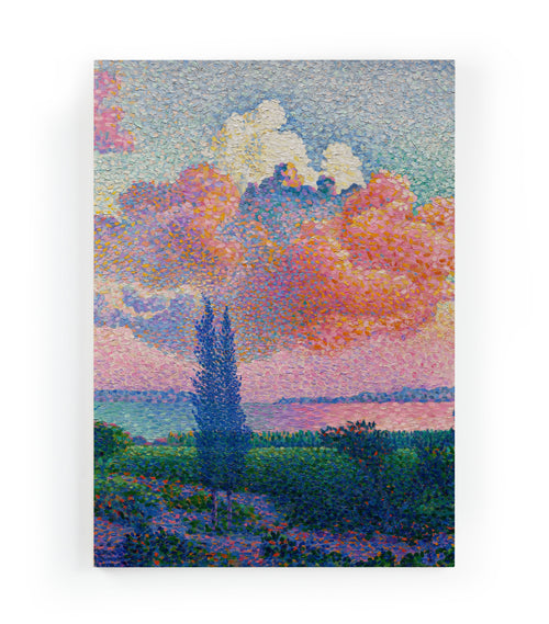 Canvas 60x40 Afdruk Roze Wolk