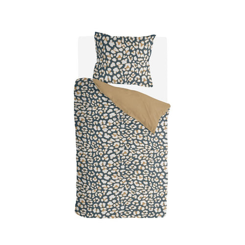 Byrklund - Dekbedovertrek Lazy Leopard - 140x220 cm - Okergeel - vtwonen shop