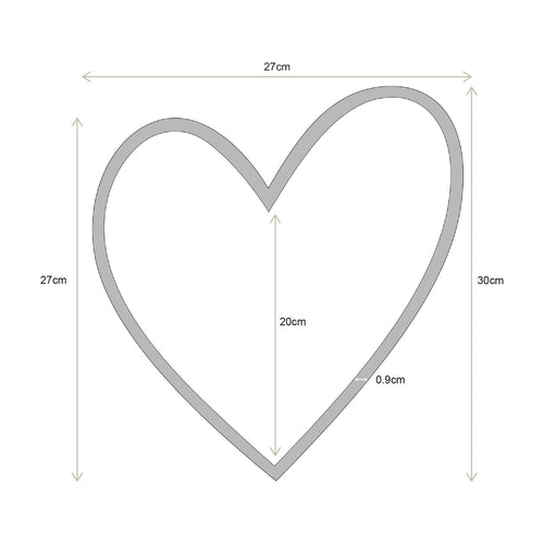 vtwonen - Wandspiegel - Metaal - Hartvormig - 30 cm - Goud