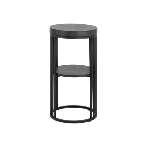 BRAM Bijzettafel Clune - ø35 cm- Zwart