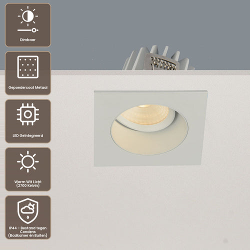 Artdelight Inbouwspot Venice DL 2808 - Wit