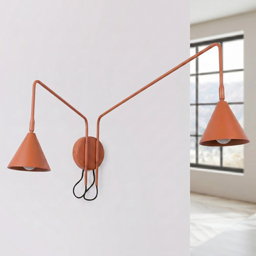 Sollux Lighting Wandlamp NOX 2 rode oker met schakelaar - 150x80x30cm
