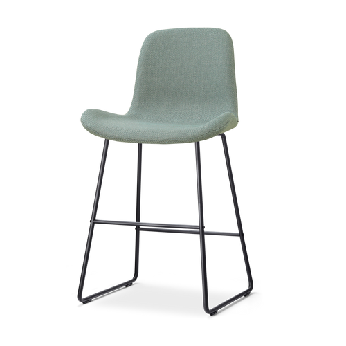 Nolon Nino-Fé barkruk saliegroen - zwart onderstel - 65 cm - vtwonen shop