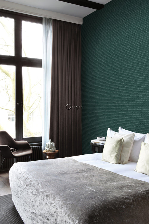 Origin Wallcoverings behang krokodillenhuid petrolblauw - 0,53 x 10,05 m - 347780 - vtwonen shop