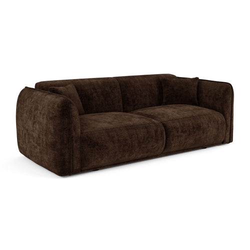 Premium Interiors - Bank LUSH - fluweel met motieven espresso-bruin 205cm