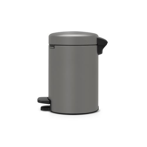 Brabantia NewIcon Pedaalemmer, 3 liter, kunststof binnenemmer - Mineral Concrete Grey