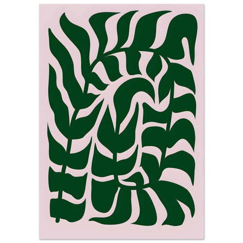Artfulprints Poster met Lijst Matisse – Sea petal symphony   - 30x40 cm - Donkergroen