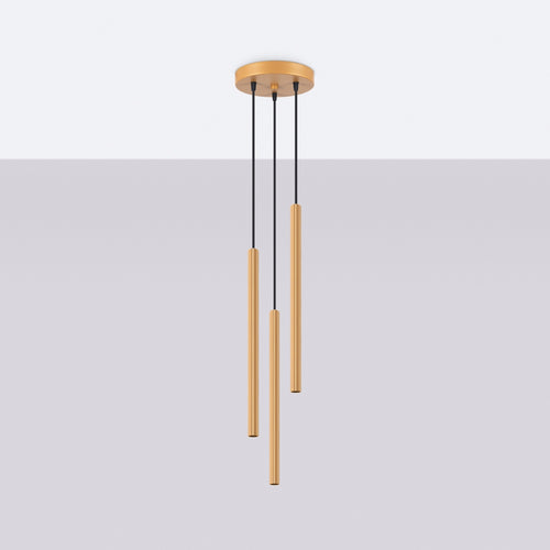 Sollux Lighting Hanglamp ARCHE 3P goud - 20x20x120cm