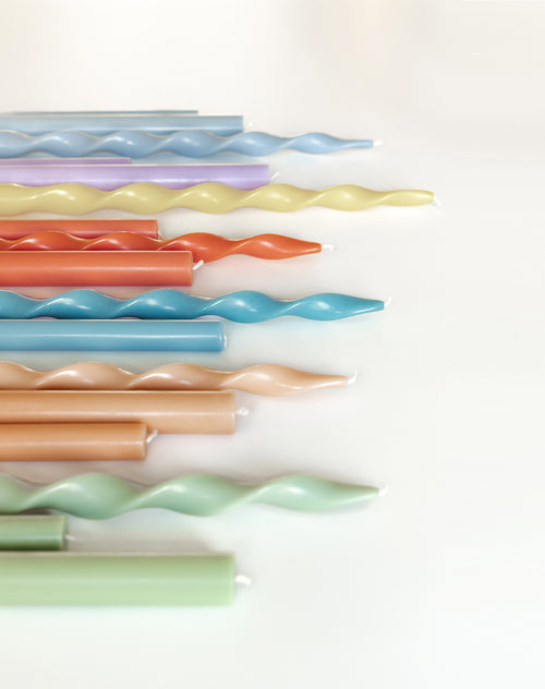 Originalhome spiraalkaars 40 cm - lichtgroen