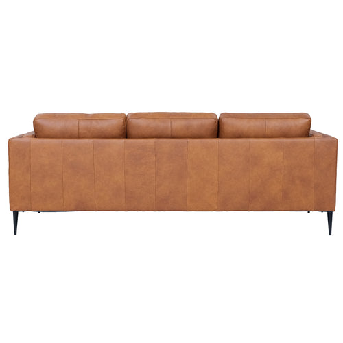 Furnhouse 3-zitsbank Valencia - Cognacbruin - Leer - 88x220x101
