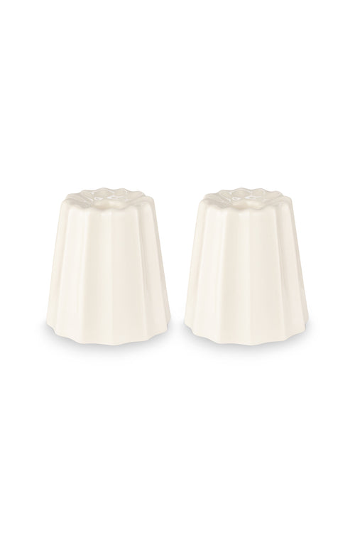 vtwonen Kandelaar Set van 6 - Keramiek - Wit - 5.6x6cm - vtwonen shop