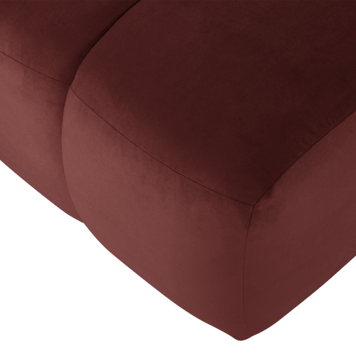 WOOOD poef Mojo - Velvet - Kastanjebruin - 45x84x64