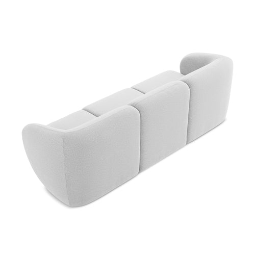 LaMiaSofa 3-zits bank Cervo - bouclé - zilver - 244x94x75