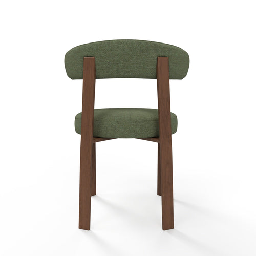 Sia Home - Set van 2 stoelen JUNA - chenillefluweel kaki-groen 51cm