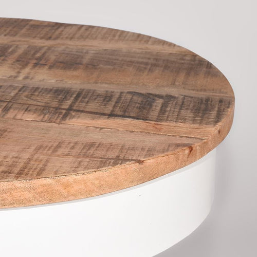 LABEL51 Bijzettafel Saria - Zwart IJzer/Mangohout - 44x44x53cm - vtwonen shop