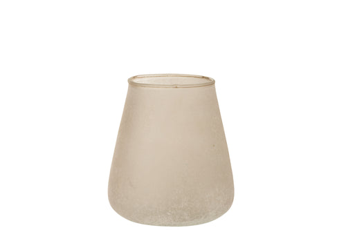 J-Line windlicht Poeder - glas - roze - medium - vtwonen shop