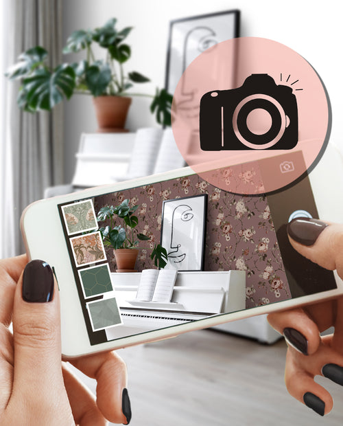 ESTAhome behang vintage bloemen aubergine paars - 50 x 900 cm - 131127 - vtwonen shop