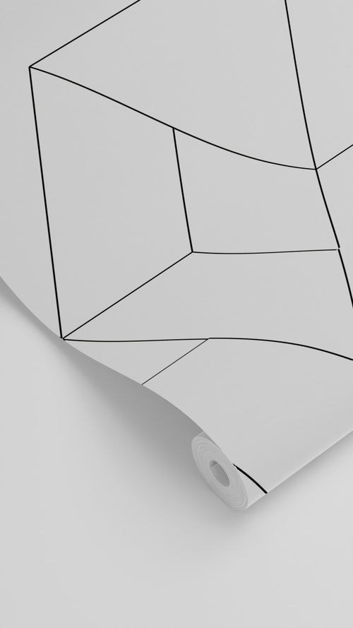 ESTAhome behang grafische lijnen zwart wit - 50 x 900 cm - 139951 - vtwonen shop