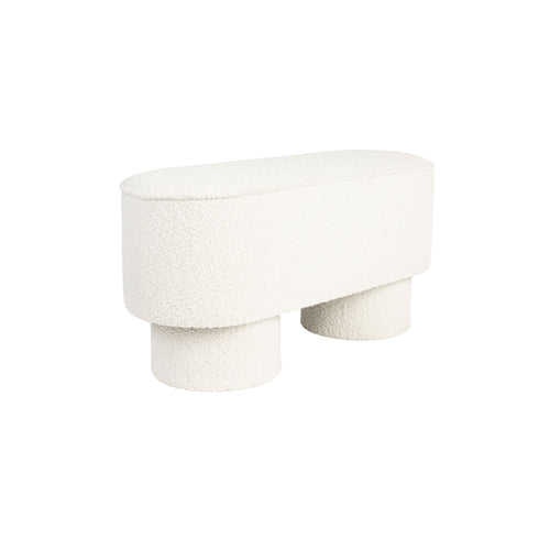 Housecraft Living Marcos Bankje Bouclé Wit