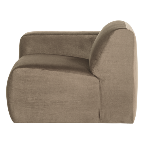 WOOOD 1-zits bank arm links Mojo Base - Velvet - Khaki - 74x105x97