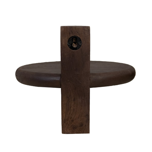 Giga Meubel Wandplank Febe - Bruin Mangohout - 25x25x20cm - vtwonen shop