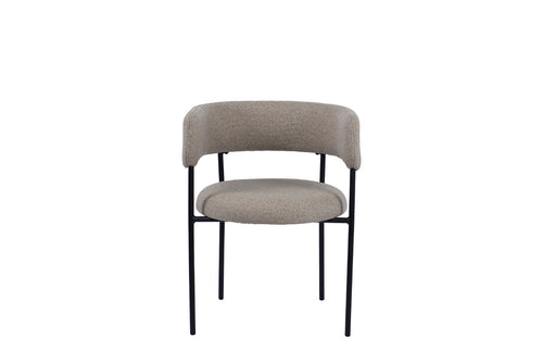 Giga Meubel Eetkamerstoel Malene - Stof - Taupe - Set van 2