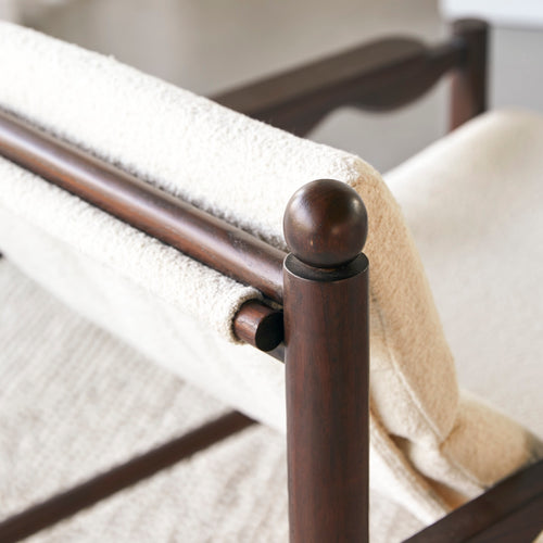 Tikamoon Fauteuil in mindi en ecru stof - Beige - vtwonen shop